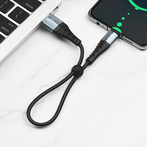 USB Кабель Type-C, HOCO, X38, 25см, черный