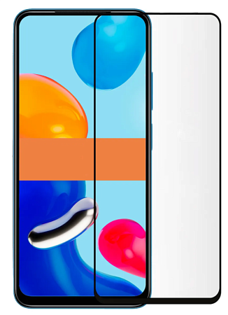 Защитное стекло на Xiaomi Redmi Note 11 Global/Note 11S Global (4G), черное, X-CASE