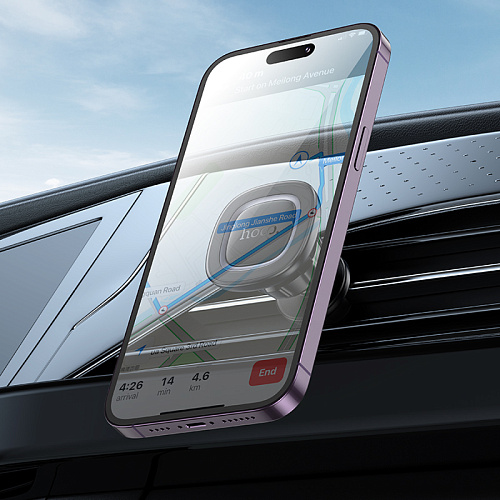 Держатель автомобильный на решетку магнитный, H72, HOCO, серый Держатель автомобильный на решетку магнитный, H72, HOCO, серый