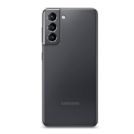 Чехол силиконовый для Samsung Galaxy S21, с защитой камеры, X-CASE, прозрачный