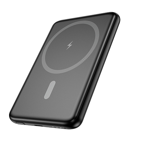 Универсальный Доп. Аккумулятор 5000mAh, J140A, HOCO, выход: 1 PD 20W, беспроводная зарядка (MagSafe), белый