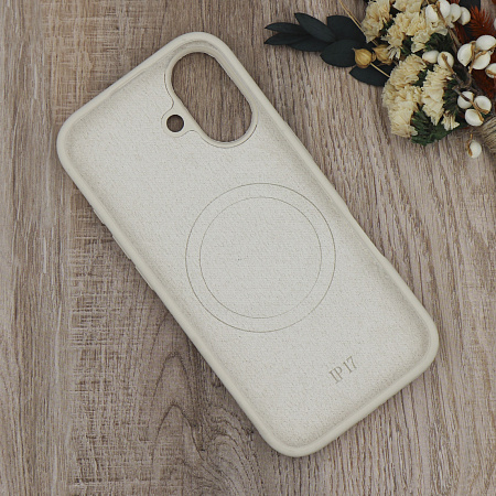 Чехол-накладка для iPhone 17, Silicon Case, магнитный (MagSafe), без лого, X-CASE, бежевый