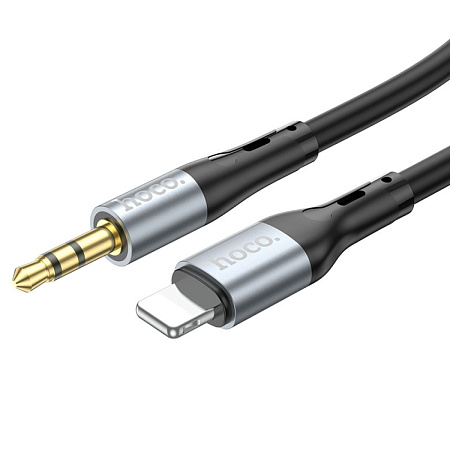 AUX Audio кабель 3,5 мм на Lightning, UPA22, HOCO, черный
