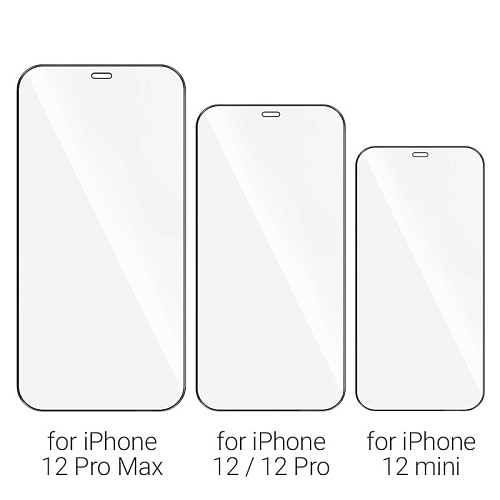 Защитное стекло на iPhone 12 mini (5.4) A19, HOCO, Shatterproof ultra-fine edge full screen HD tempered film, черное