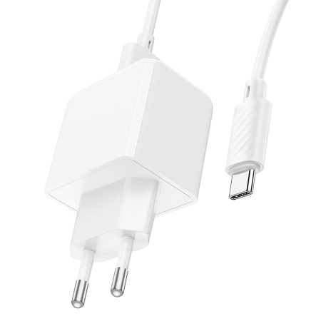 Сетевое зарядное устройство, 1 USB 2.1A (CS11A), HOCO, Type-C, белый