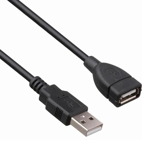 Кабель USB (папа)-USB (мама),  2.0 удлинитель, длина 9 м, цвет черный