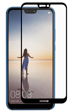Защитное стекло на Huawei P20 Lite (2019)/Nova 5I, 9D, черный, X-CASE