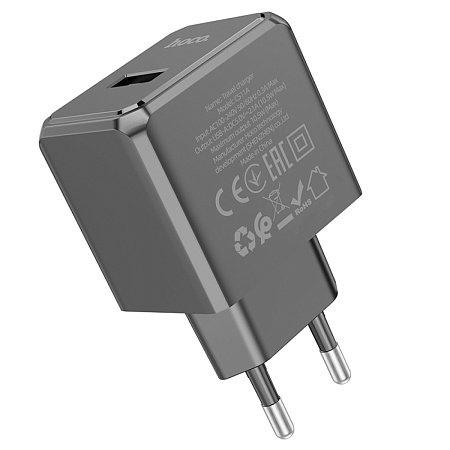 Сетевое зарядное устройство, 1 USB 2.1A (CS11A), HOCO, черный