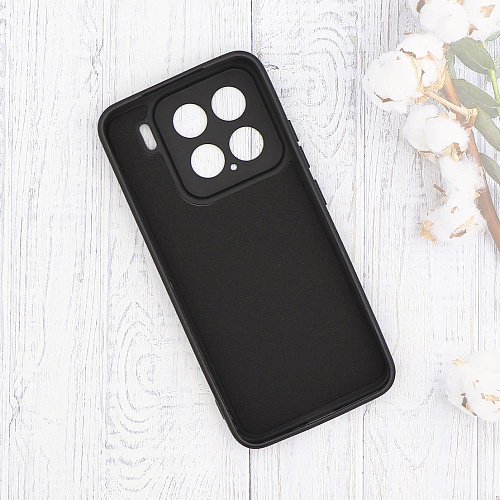 Чехол силиконовый для Xiaomi 15 (5G), с микрофиброй внутри, с защитой камеры, X-CASE, черный