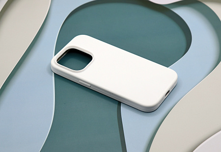 Чехол-накладка для iPhone 14 Pro, Silicon Case, без лого, белый