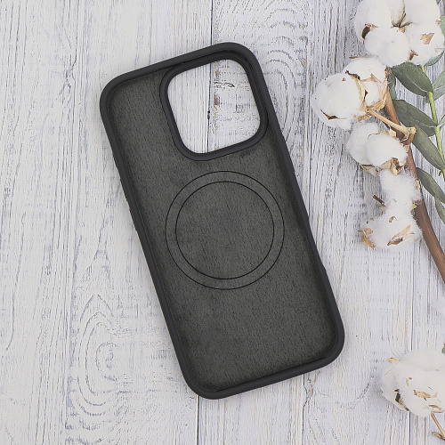 Чехол-накладка для iPhone 16 Pro, Silicon Case, магнитный (MagSafe), без лого, X-CASE, угольно-серый