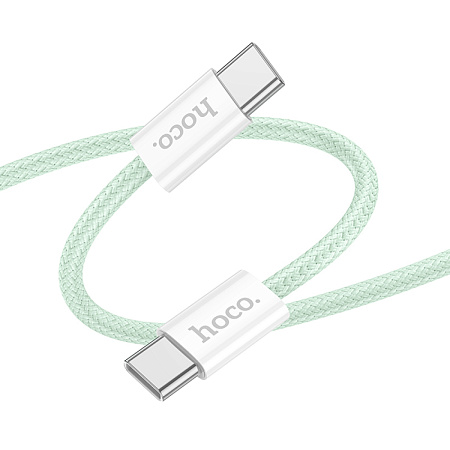Кабель Type-C на Type-C, HOCO, X104, 1м, 60W, зеленый