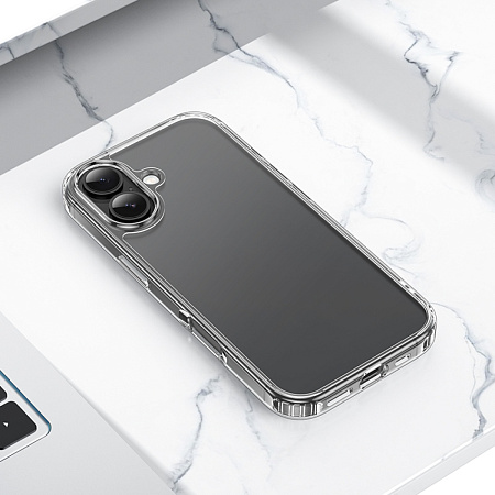 Чехол силиконовый для iPhone 17, Противоударная серия TPU, HOCO, прозрачный