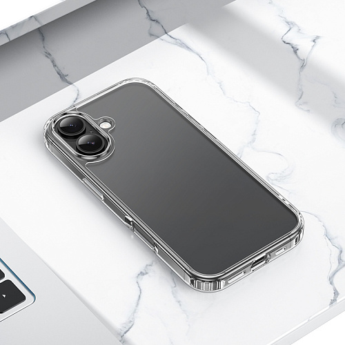 Чехол силиконовый для iPhone 17, Противоударная серия TPU, HOCO, прозрачный
