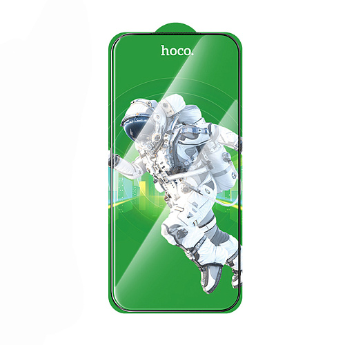 Защитное стекло для iPhone 17 Pro Max, G16, HOCO, Guardian shield series full-screen 5D large arc tempered glass, черное