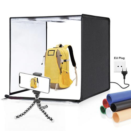 Портативный световой короб PULUZ для фотостудии 60 x 60 x 60 см, светодиодная лампа 5500 К,