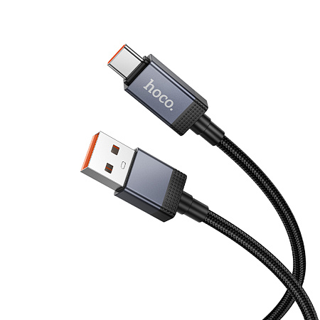 USB Кабель Type-C, HOCO, X118, 1 метр, с дисплеем, цвет черный