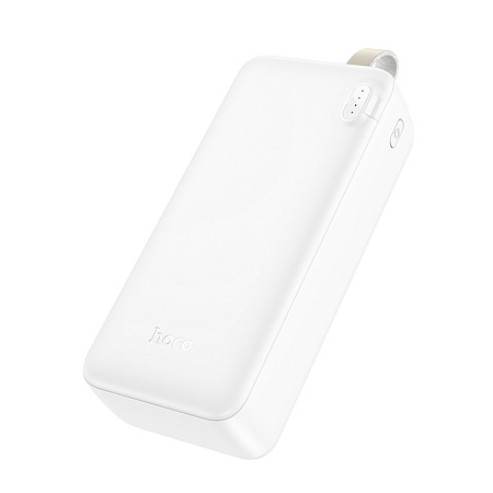 Универсальный Доп. Аккумулятор 30000mAh, J128B, HOCO, выход: 2 USB (5V/2A), белый