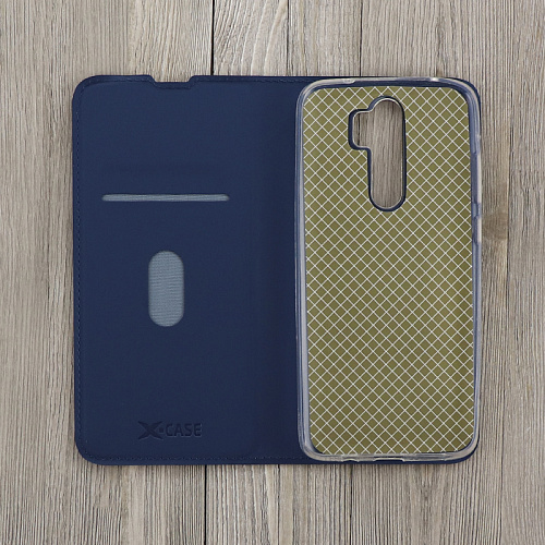 Чехол-книжка для Xiaomi Redmi Note 8 Pro, X-CASE, боковой, синий