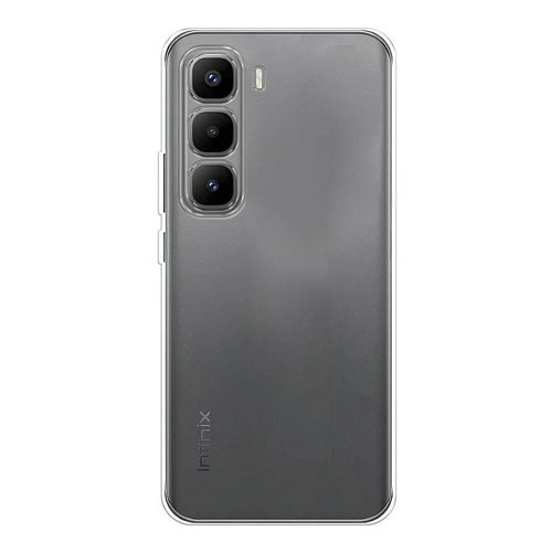 Чехол силиконовый для Infinix Hot 60 Pro +, с защитой камеры, X-CASE, прозрачный