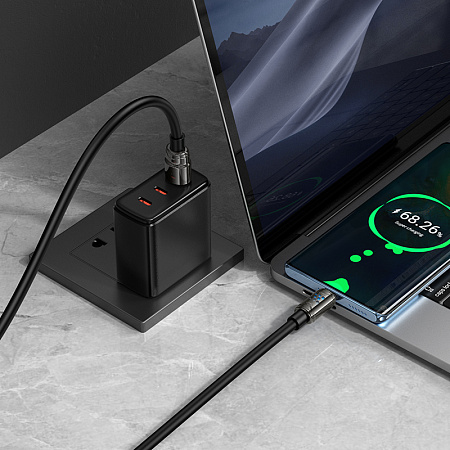 USB Кабель Type-C, HOCO, U143, 1.2 метра длина , цвет черный