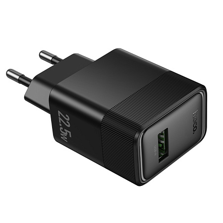 Сетевое зарядное устройство, 1 USB 3.0 QC 22.5W (CS111A), HOCO, черный