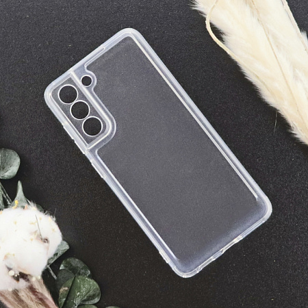 Чехол силиконовый для Samsung Galaxy S21FE, с защитой камеры, X-CASE, прозрачный