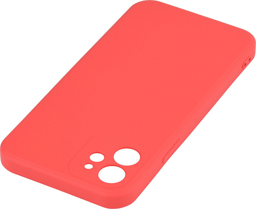 Чехол силиконовый для iPhone 12 (6.1), good quality, с защитой камеры, X-CASE, красный