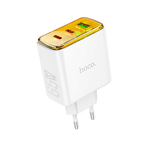 Сетевое зарядное устройство, 2 PD 65W + 1 USB 3.0 QC (CS44A), HOCO, белый