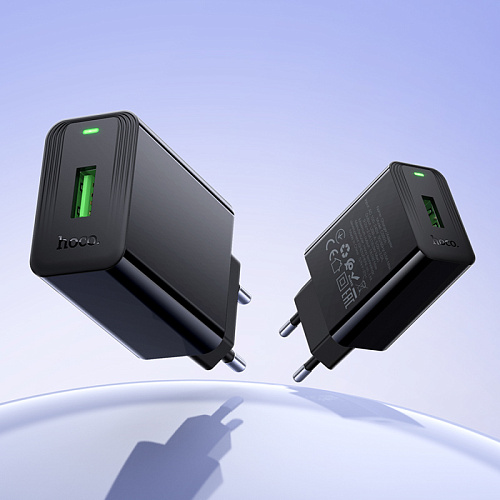 Сетевое зарядное устройство, 1 USB 3.0 QC (CS92A), HOCO, черный