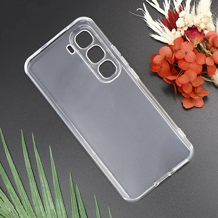 Чехол силиконовый для Infinix Hot 60 Pro +, с защитой камеры, X-CASE, прозрачный