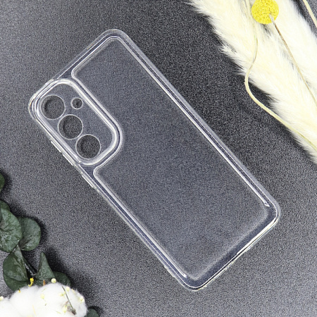 Чехол силиконовый для Samsung Galaxy S23FE, с защитой камеры, X-CASE, прозрачный
