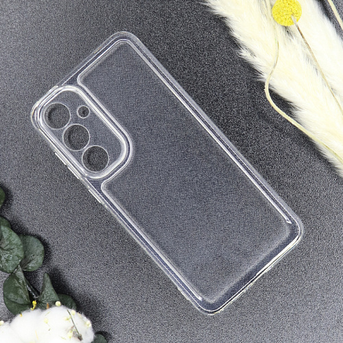 Чехол силиконовый для Samsung Galaxy S23FE, с защитой камеры, X-CASE, прозрачный