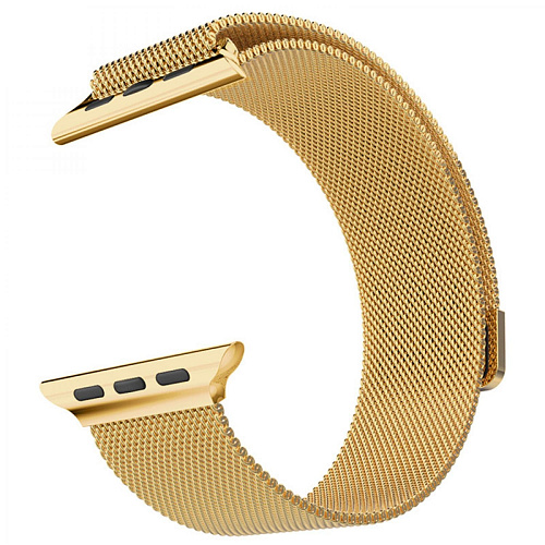 Ремешок на руку для Apple Watch 42/44/45/49 мм, Milanese loop, золотой