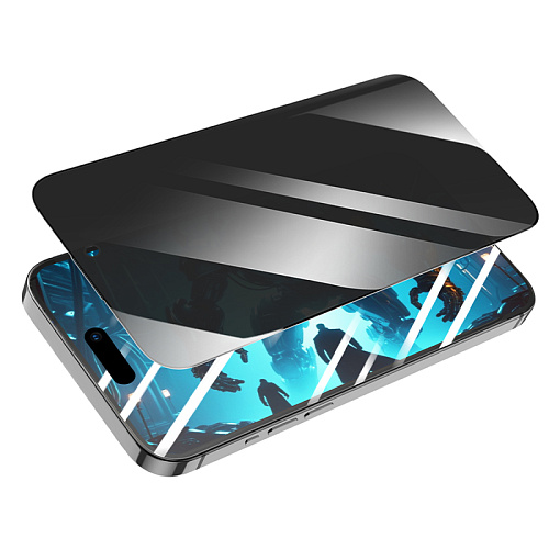 Защитное стекло для iPhone 15/16, A777 Plus, HOCO, антишпионское, черное
