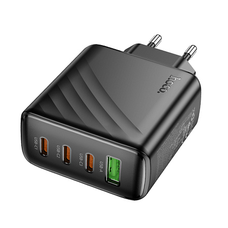 Сетевое зарядное устройство, 3 PD 67W + 1 USB 3.0 QC (CS27A), HOCO, черный