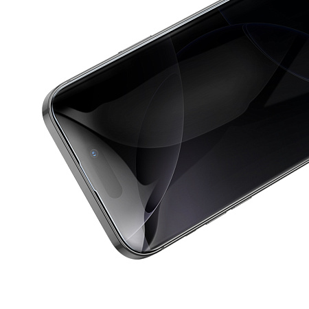 Защитное стекло для iPhone 16 Pro Max, G777 Plus, HOCO, anti-static, антишпион, черное