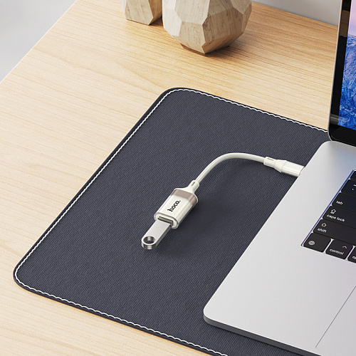 Переходник OTG Type-C, Type-C (папа) на USB 3.0 (мама), UA39A, HOCO, белый