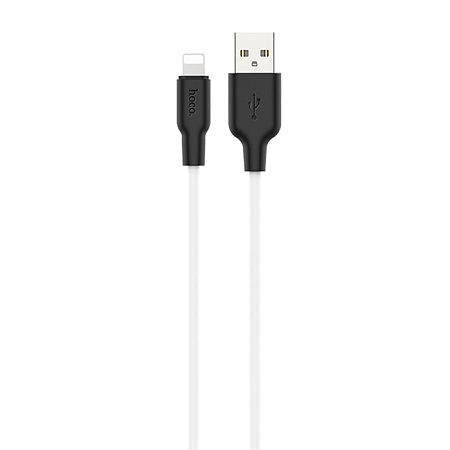 USB дата кабель Lightning, HOCO, X21 Plus, 2М, силиконовый, черно-белый