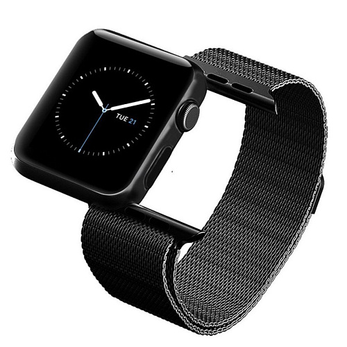 Ремешок на руку для Apple Watch 38/40/41 мм, Milanese loop, черный