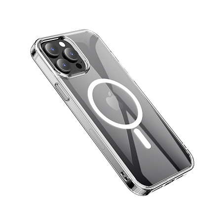 Чехол силиконовый для iPhone 13 Pro (6.1), Магнитный (MagSafe), X-CASE, прозрачный