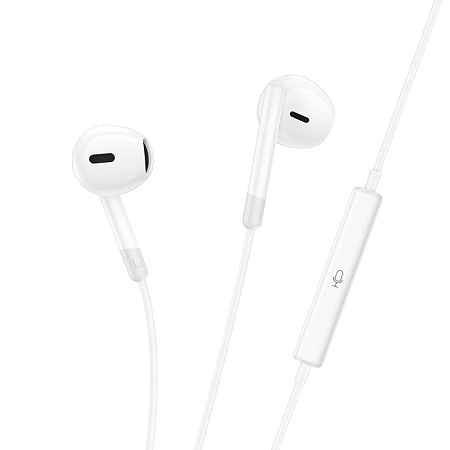 Проводные наушники M109, Type-C, Pure joy wire control earphones, HOCO, белый