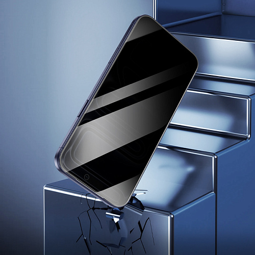 Защитное стекло для iPhone 17 Pro Max, G777 Plus, HOCO, anti-static, антишпион, черное