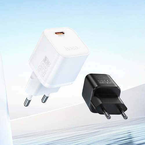 Сетевое зарядное устройство, 1 PD 20W  (N64), HOCO, цвет черный