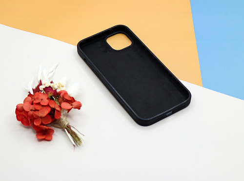 Чехол - накладка для iPhone 12 Pro Max, Silicon Case, Без Лого, черный