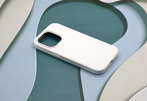 Чехол - накладка для iPhone 13 Pro Max, Silicon Case, без лого, белый