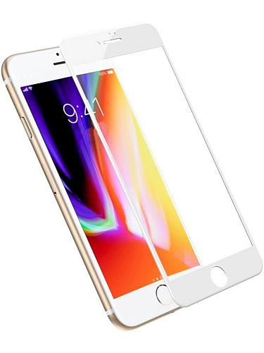 Защитное стекло на iPhone 7/8/SE (2020), 3D белый, X-CASE