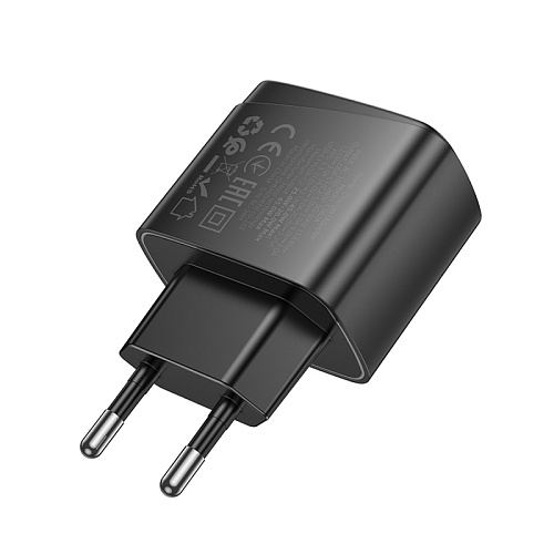 Сетевое зарядное устройство, 2 PD 45W (CS62A), HOCO, черный