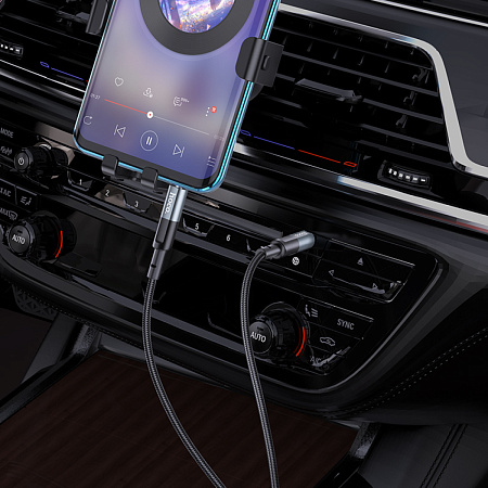 AUX Audio кабель 3,5 мм, UPA23, HOCO, серый