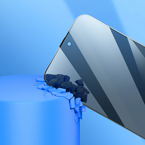 Защитное стекло для iPhone 15/16, G777 Plus, HOCO, anti-static, антишпион, черное